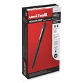 Uni-Ball Grip Stick Roller Ball Pen, Micro 0.5mm, Black Ink/Barrel, PK12 60704
